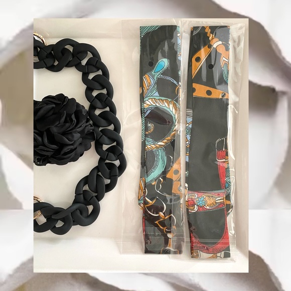 Handbag Skinny Scarf Set 3/$20 - Picture 4 of 7